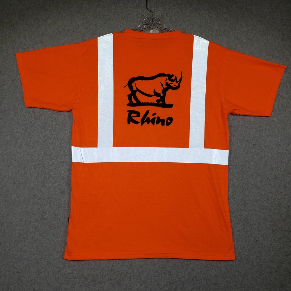 Workwear OccuNomix Rhino Mens‎ Orange Hi Vis Reflective Safety T-Shirt Size L